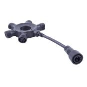 Соединитель для гирлянд круговой UL-00013230 UTC-F90 Y6 BLACK черный 1 вход-5 выходов IP67