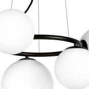 Люстра подвесная Lightstar без лампы 815057 GLOBO 5х40W G9 белый/черный