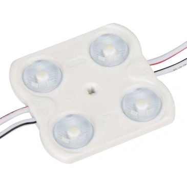Светодиодный модуль герм. 4led Белый теплый 2835smd 12V квадратный с линзой 029682(1) CRAFT-2835-4-12V