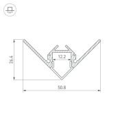 алюминиевый профиль ARL ARH-DECORE-S12-EXT-F-2000 ANOD внешний 023897