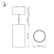 Подвесной цилиндр с драйвером 020884 SP-POLO-R85P BLACK (1-3)