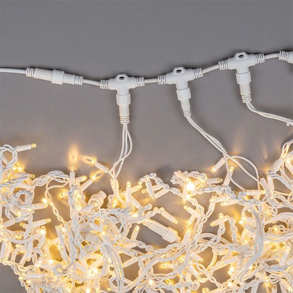 Провод-шина для гирлянд UL-00013216 UCX-F90 T20-2M-WH белый 2м, 20 Т-коннекторов, шаг 10см,статика-мерцание IP67