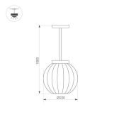 светильник   7W Белый теплый 030004 LGD-PEARL-HANG-7W 220V IP65 фигурный подвесной серый