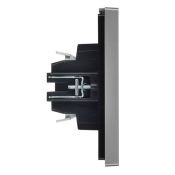 Выключатель жалюзи 10А FP511 сталь FP-V15-0-10-1-K46 FORTE&PIANO IEK