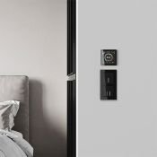 Терморегулятор WERKEL W1851108 сенсорный с Wi-Fi и LCD дисплеем для теплого пола черный