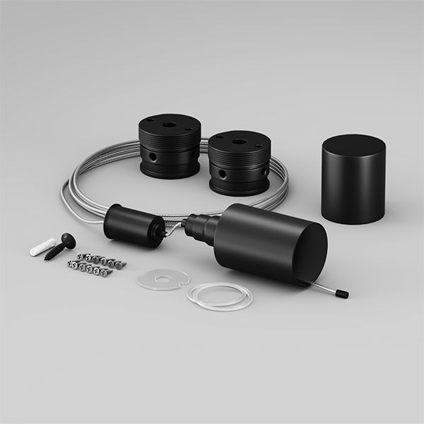 Держатель для гибкого неона Maytoni NEMO 201149 для вертикального подвесного монтажа неона 360° D18 черный