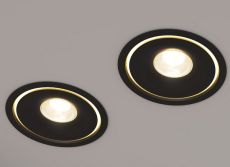 Встраиваемый светильник 12W Белый теплый ORBITA BLACK 220V IP44 диммируемый круглый черный Встраиваемый светильник 12W Белый теплый ORBITA BLACK 220V IP44 диммируемый круглый черный