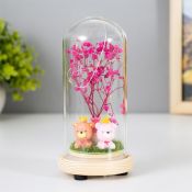 фигурка  светодиодная  колба &quot;Два мишки&quot;, 8х8х16 см, батарейки 3хLR44, свечение тёплое белое