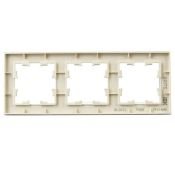 Рамка стеклянная 3 поста IEK BRITE BR-M32-G-K10 РУ-3-2-БрВа ванильный