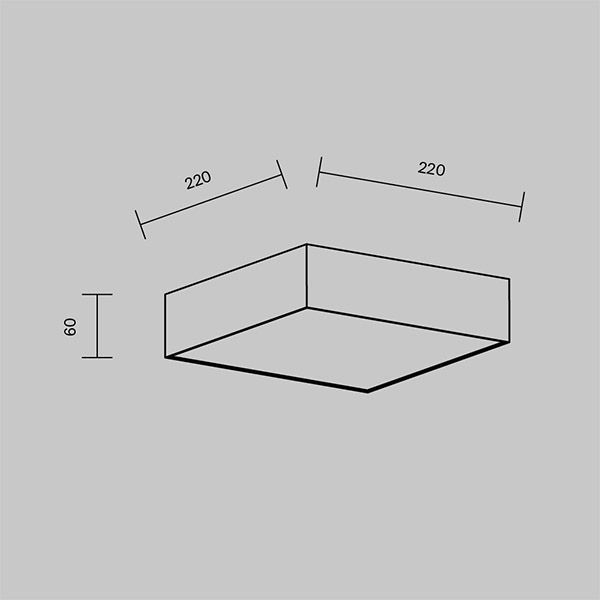 Накладной светильник  24W Белый теплый C032CL-24W3K-SQ-W Зон / Zon 220V IP20 квадратный белый