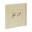 Розетка встраиваемая компьютерная IEK FORTE&PIANO двойная RJ45 кат.6 FP434 ваниль FP-K20-2-K10