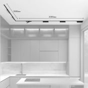 Готовый магнитный набор DENKIRS  60W Белый теплый SET AIR 05 3.0м накладной угловой черный