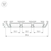 алюминиевый профиль KLUS PHS-3X-2000 ANOD 013209