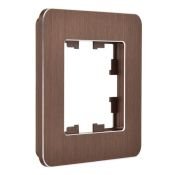 Рамка металлическая 1 пост IEK BRITE BR-M12-M-21-K30 РУ-1-1-Бр коричневая RE AL