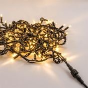 гирлянда НИТЬ  4.5W Белый теплый S-BR-94-10/1M-24V-WW черный провод каучук 10 м., соединяемая, 24V, 94 Led, IP66, без мерцания