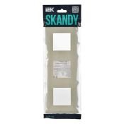 Рамка пластик 3 поста IEK SKANDY SK-M32-K10 SK-F01B бежевый
