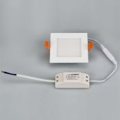 Встраиваемый светильник   5W Белый  020120 DL-93x93M-5W 220V IP20 квадратный белый Уценка!!!