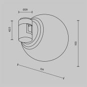 Трековый светильник 5W Белый теплый TR229-1-5W3K-B Луна / Luna Flarity IP20 чёрный