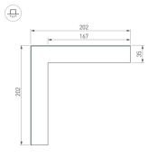 Угол для профиля SL-LINIA65-F внешний 030125