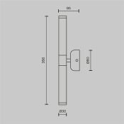Накладной светильник-бра  10W Белый теплый Ось / Axis MOD106WL-L10G3K золото