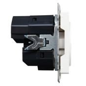 Штепсельная розетка встраиваемая IEK BRITE 16А BR-R14-16-U21-D31-K01 РЮш10-2-БрБ с з/к и шторками с USB A+A 3,1А белый