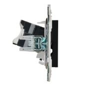 Розетка встраиваемая компьютерная IEK SKANDY SK-K10-1-K02 SK-K01Bl RJ45 кат.5E черный