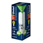 светодиодная лампа G4 Белый дневной 3W UL-00010367 LED-JC-12-3W-4000K-G4-CL SIZ05TR