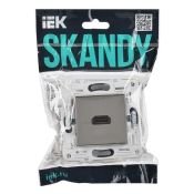 Розетка встраиваемая HDMI IEK SKANDY SK-H10-K50 SK-H01N металл никель