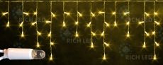 гирлянда БАХРОМА   7W  Желтый, Rich LED RL-i3*0.5-CT/Y,  прозрачный провод 3x0.5 м., соединяемая, 220V, 112 Led, IP65, статика