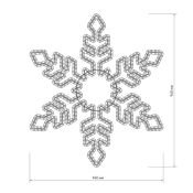 фигура из дюралайта 36W Синий СНЕЖИНКА 025304 ARD-SNOWFLAKE-M1-940x940-648LED IP65