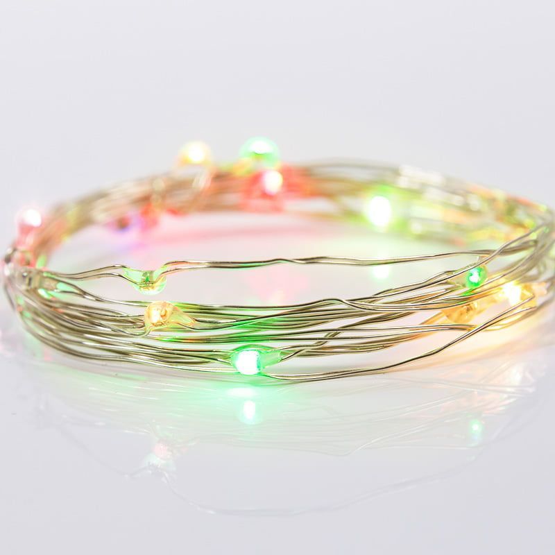 гирлянда НИТЬ на батарейках РОСА RGB 303-009-1 (3V, CR2032х2) 2.0м