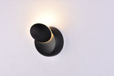 светильник  5W Белый теплый GW-6100-5-BL-WW 220V круглый накладной черный