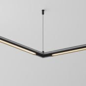 Угловой коннектор 120° для системы Shelf без ввода питания CA018LWC-B чёрный