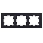 Рамка пластик 3 поста IEK BRITE BR-M32-K02 РУ-3-БрЧ черный