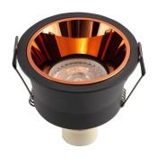 Встраиваемый светильник без лампы DENKIRS DK2410-BK GU10/GU5.3 черный/медный круглый
