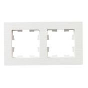Рамка пластик 2 поста IEK BRITE BR-M22-51-K01 РУ-2-Бр белый рифленый