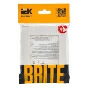 Рамка пластик 1 пост IEK BRITE BR-M12-51-K01 РУ-1-Бр белый рифленый