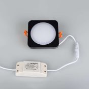 Встраиваемый светильник  10W Белый дневной  022008 LTD-96x96SOL-BK-10W 4000K 220V IP44 квадратный черный - уценка