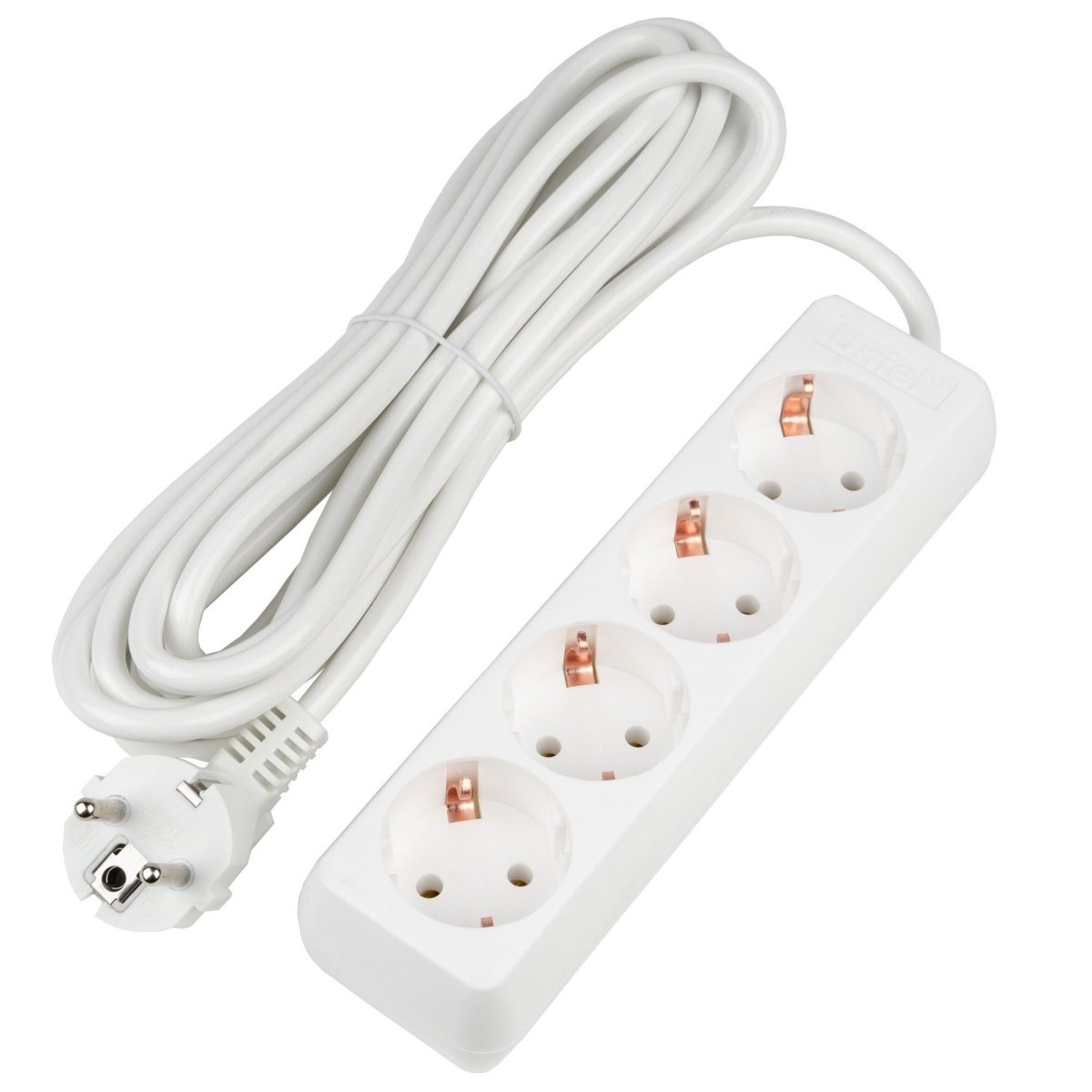 удлинитель с заземлением Uniel UL-00010007 S-GCU4-5 WHITE 5м Ultra