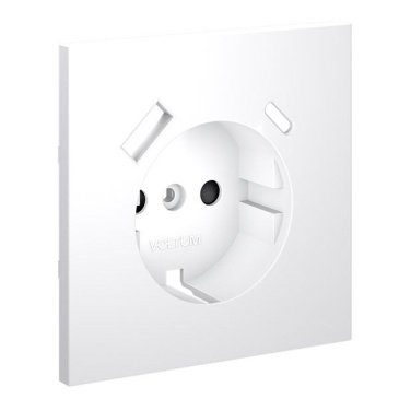 Накладка для розетки с заземлением и защитными шторками с USB A+C S70 белый матовый