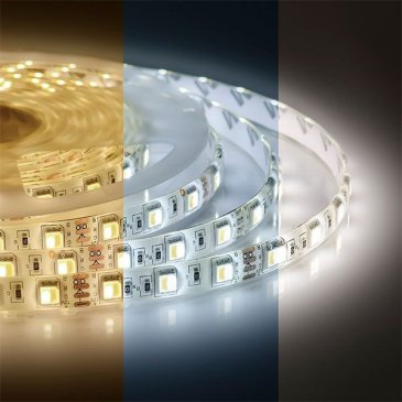 Светодиодная лента  Белый-MIX 5050 12V 14.4W/m 60Led/метр герм (силикон) 00-117 Стандарт IP65