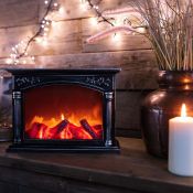 фигурка  светодиодная 1.5W &quot;камин Классика с эффектом живого огня&quot; 33х12х24 см, 3led пластик, батарейки 3хС или от USB