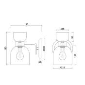 Накладной светильник -бра Maytoni без лампы FR5094WL-01G Isla 1х40W E14 220V IP20 золото