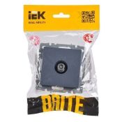 ТВ-розетка встраиваемая проходная IEK BRITE BR-A10-P-K35 РТВ10-0-БрМ маренго