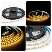Светодиодная лента Белый теплый 2835 12V  9.6W/m 120Led/метр LSE-256 8мм IP20