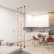 Готовый набор ременной трековой системы DENKIRS  50W Белый дневной Belty DK55SET19-01-BR подвесной коричневый