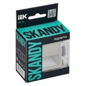 светильник Белый дневной 1W SK-L01B бежевый SK-FL20-K10 SKANDY IEK встраиваемый в подрозетник