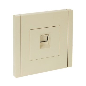 Розетка встраиваемая компьютерная IEK FORTE&PIANO RJ45 кат.6 FP431 ваниль FP-K10-2-K10