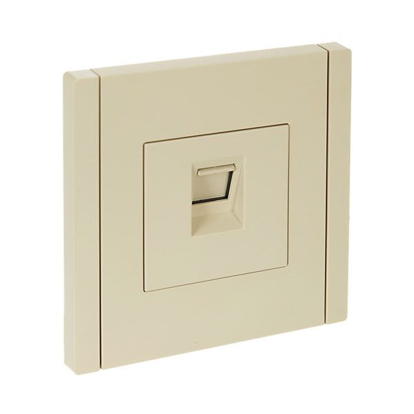 Розетка встраиваемая компьютерная IEK FORTE&PIANO RJ45 кат.6 FP431 ваниль FP-K10-2-K10