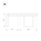 светильник   9W Белый теплый 029977 LGD-TENT-WALL-9W 220V IP65 фигурный накладной серый